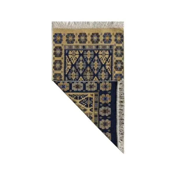 Коврик из хлопка 60*120 крем./син. UK1571 Kilim Usak