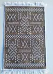 Коврик из хлопка 60*120 крем./сер. UK70531 Kilim Usak
