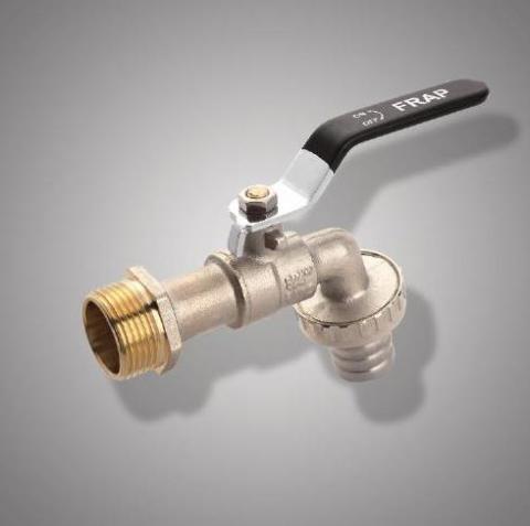 Кран шаровый с носиком ручка F 231.04 (FR 231 1/2M) латунь (уп.20шт.) Frap